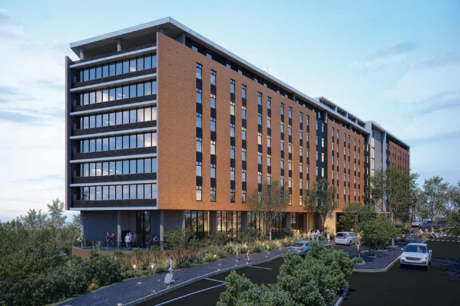Large modern brick commercial building