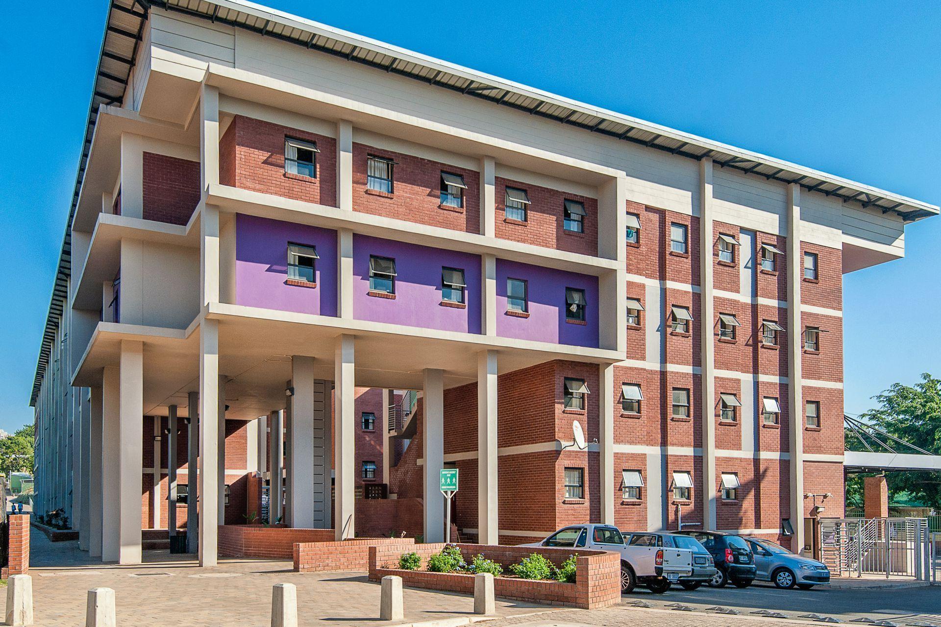 Completed multi-storey brick accommodation building