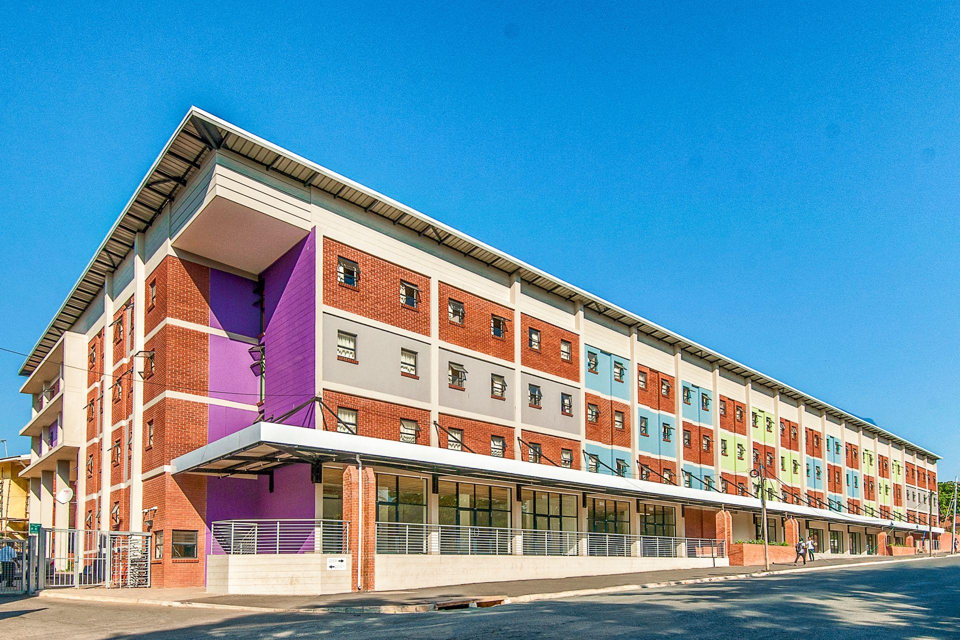 Completed multi-storey accommodation building exterior